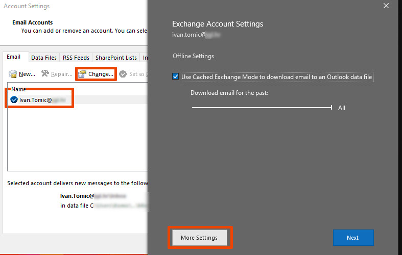 how do i add another email account to outlook 365